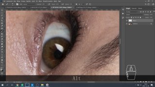 PS Portré retus szem + vérerek