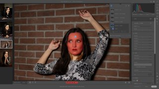 Portré retusálás mesterséges intelligencia maszkolással 2023